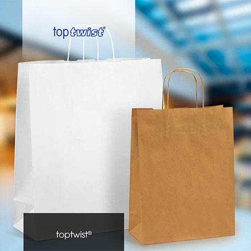 Papiertragetasche Economy Toptwist